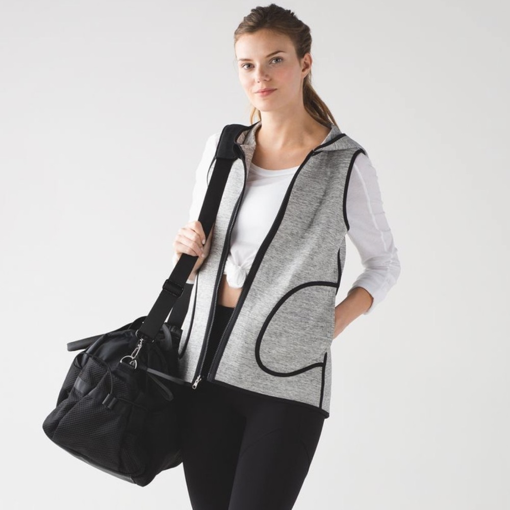 Lululemon Insculpt Vest Black / Heathered Medium Grey Sz 8 EUC